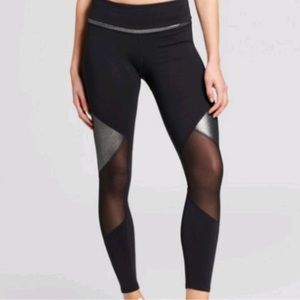 JoyLab Premuim High Waisted Leggings | Color: Black/Silver Size: XXL 7/8 Length